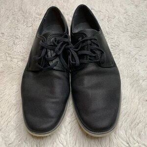 Calvin Klein Mens Kellen Black Emboss Leather Lace Up Casual Oxford Shoes 11